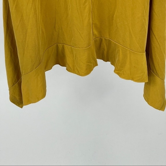 LOGO by Lori Goldstein Mustard Asymmetrical Tee - Picture 6 of 9